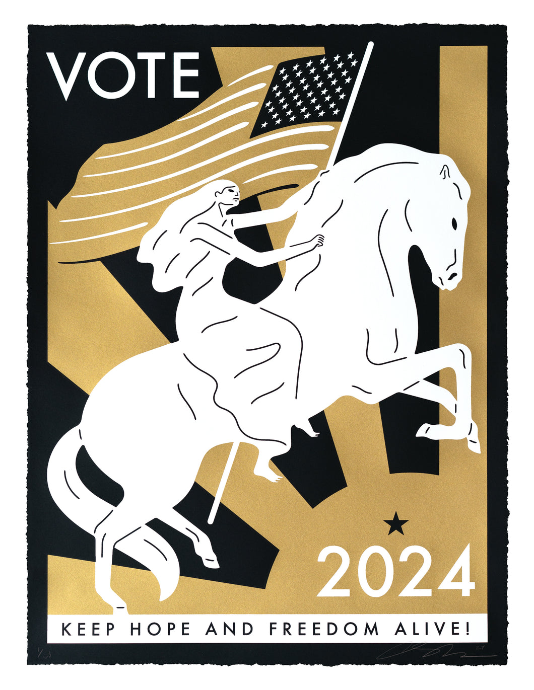 VOTE / KEEP HOPE AND FREEDOM ALIVE! (Gold)